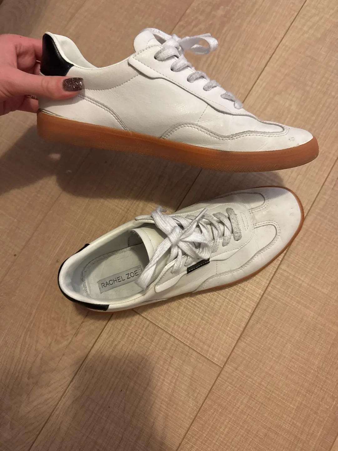 Rachel Zoe White Leather Sneakers image indicator(3)