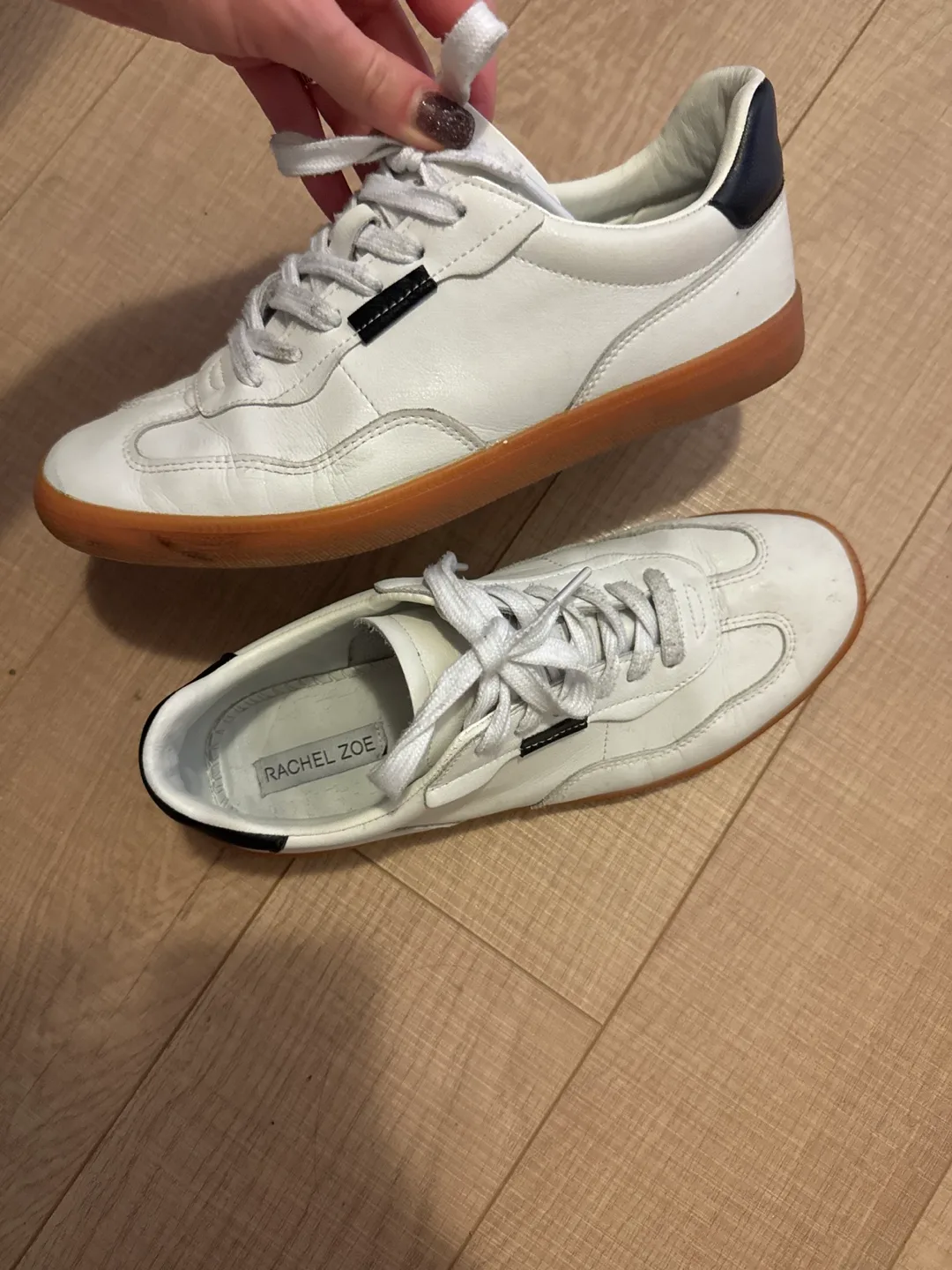 Rachel Zoe White Leather Sneakers image indicator(4)