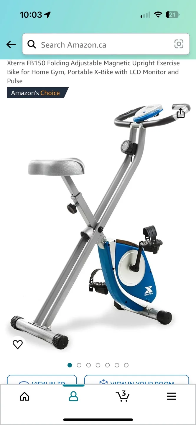 (NO PEDAL) Xterra FB150 Folding Magnetic Exercise Bike thumbnail
