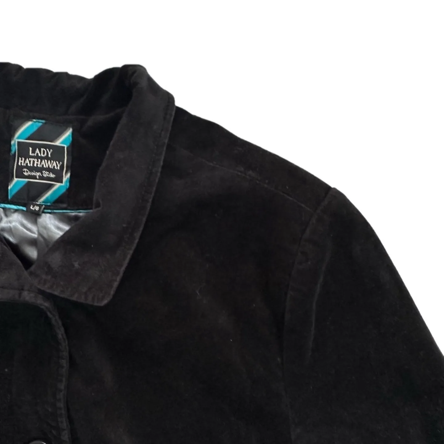 Lady Hathaway Lined Single Breasted Pockets Blazer Black Large image indicator(5)