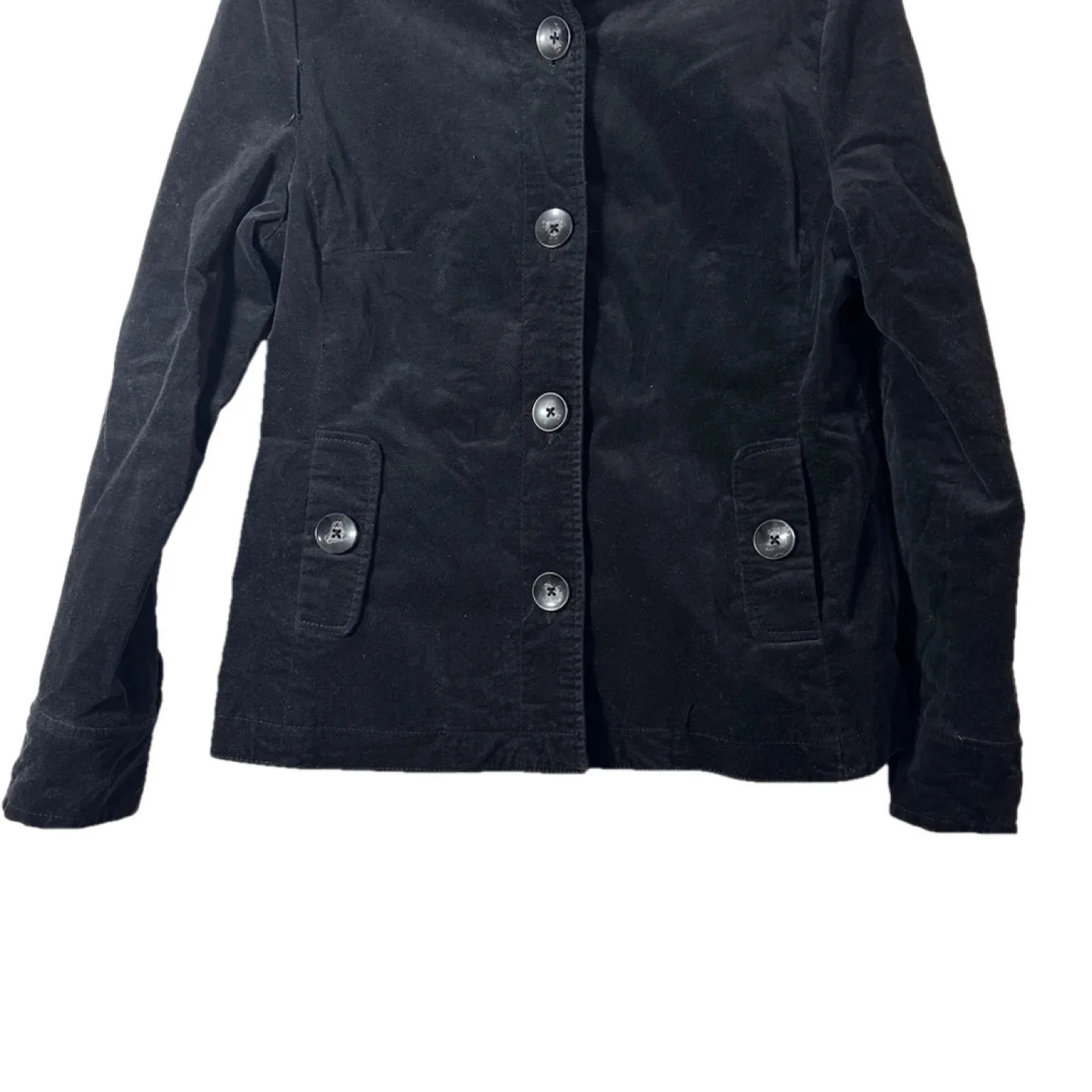 Lady Hathaway Lined Single Breasted Pockets Blazer Black Large image indicator(4)