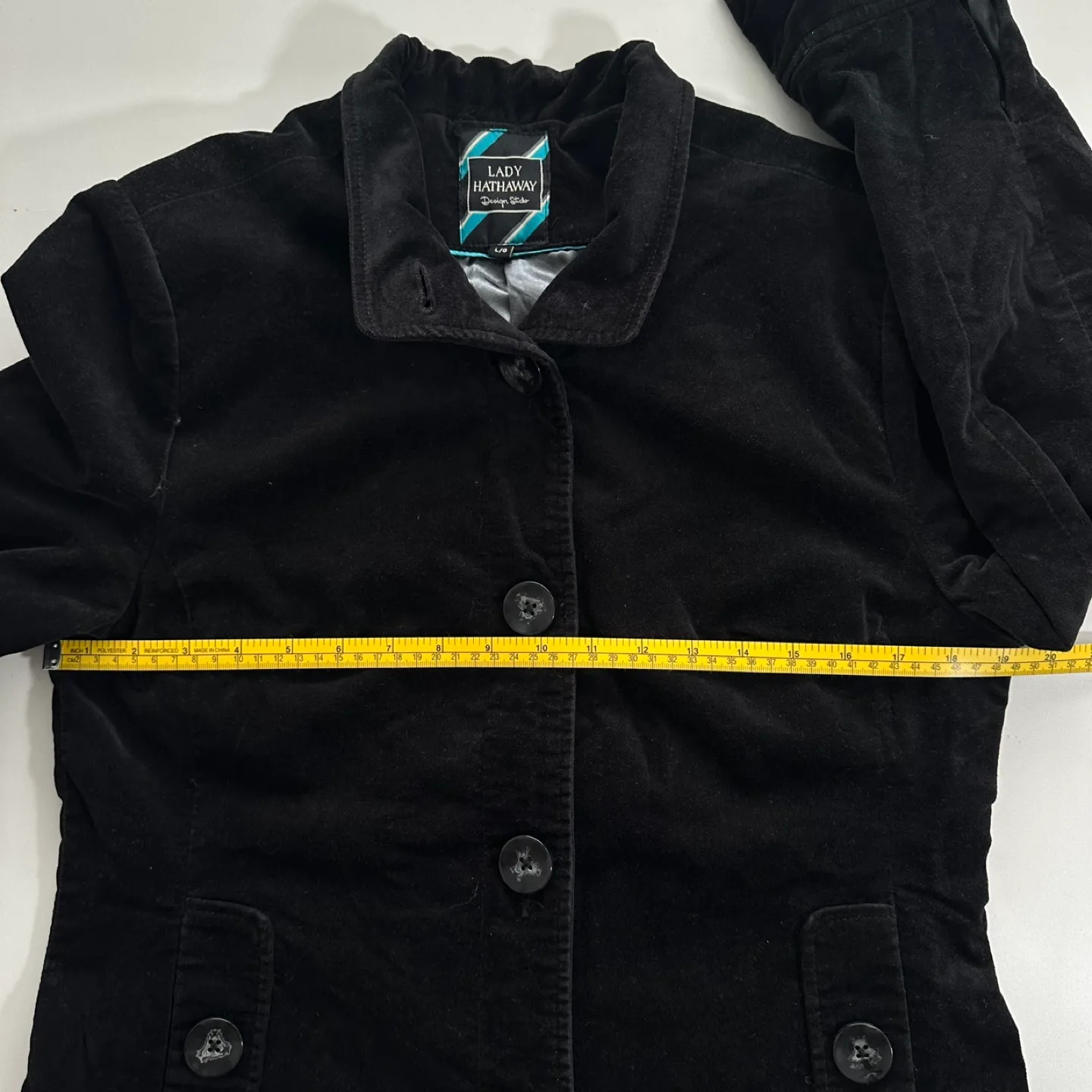 Lady Hathaway Lined Single Breasted Pockets Blazer Black Large image indicator(8)