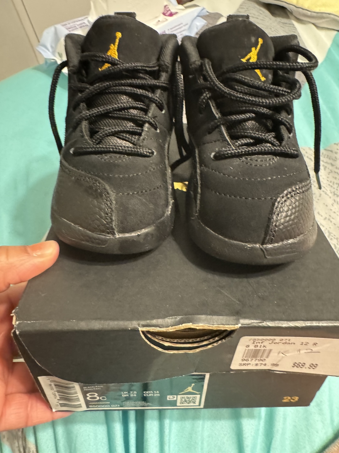 Jordan 12 Retro TD Black/Taxi 8C - photo 5