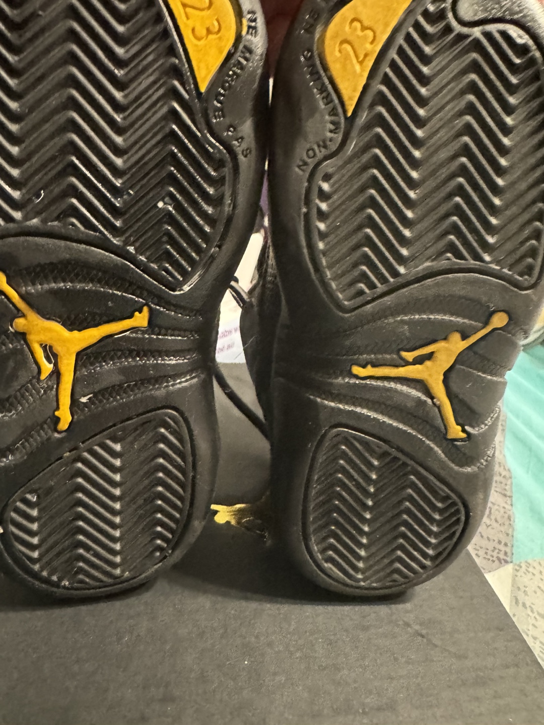 Jordan 12 Retro TD Black/Taxi 8C - photo 2