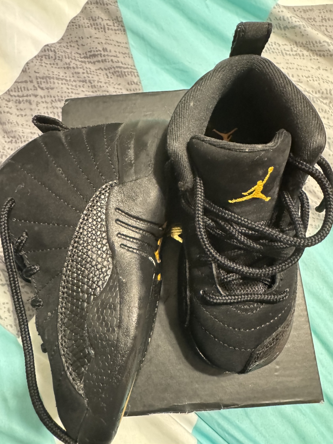 Jordan 12 Retro TD Black/Taxi 8C - photo 4