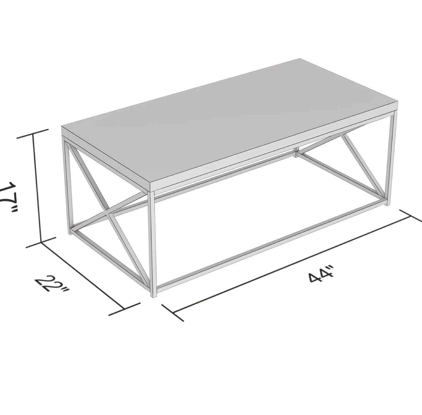 Modern Coffee Table - White Marble Top & Black Metal Frame - photo 2