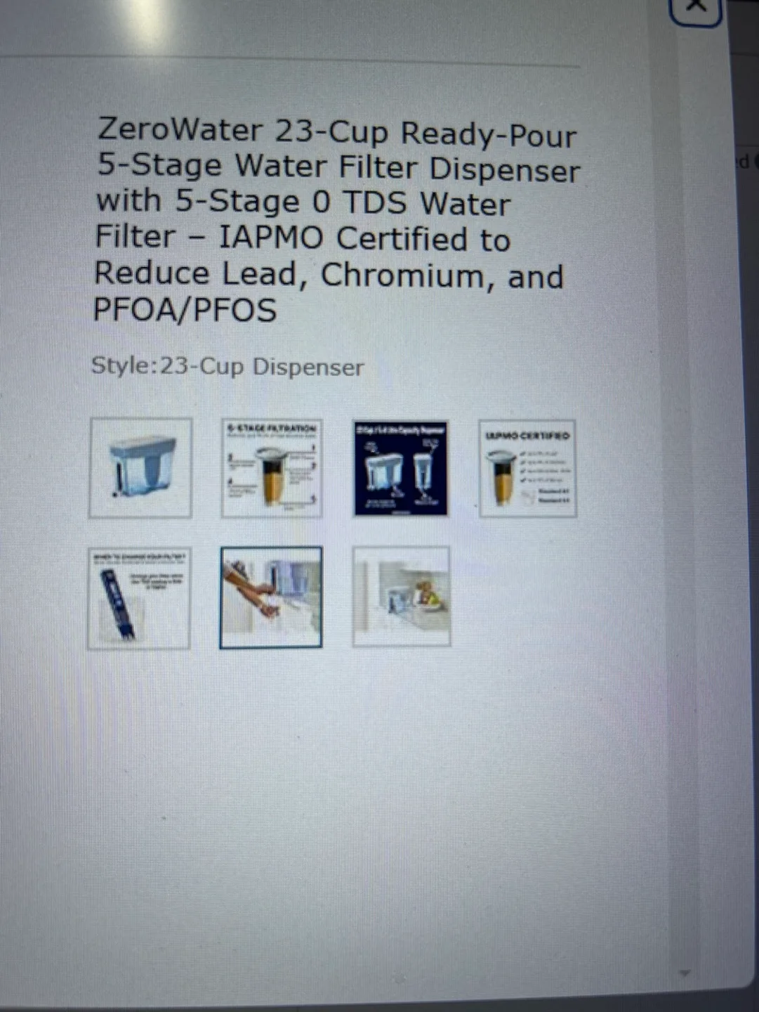 ZeroWater 23-Cup Water Filter Dispenser with 5-Stage Filtration image indicator(8)