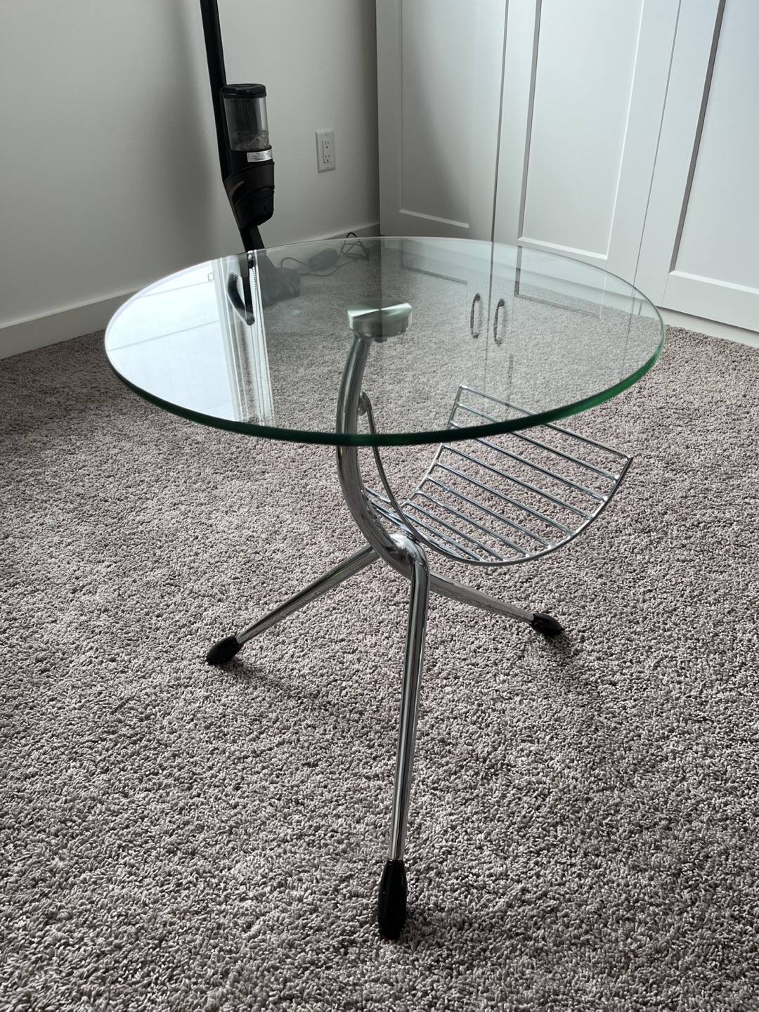 Glass side table