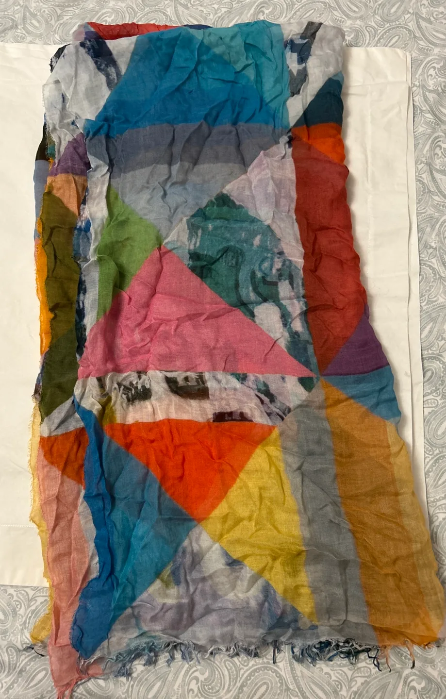 Suzi Oher Multicoloured Geometric Print Scarf image indicator(3)