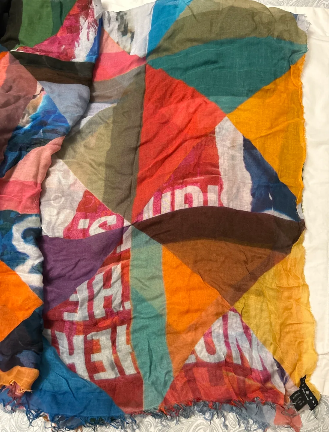 Suzi Oher Multicoloured Geometric Print Scarf image indicator(2)