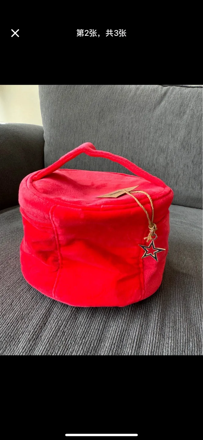 Clarins Red Velvet Cosmetic Travel Case image indicator(2)