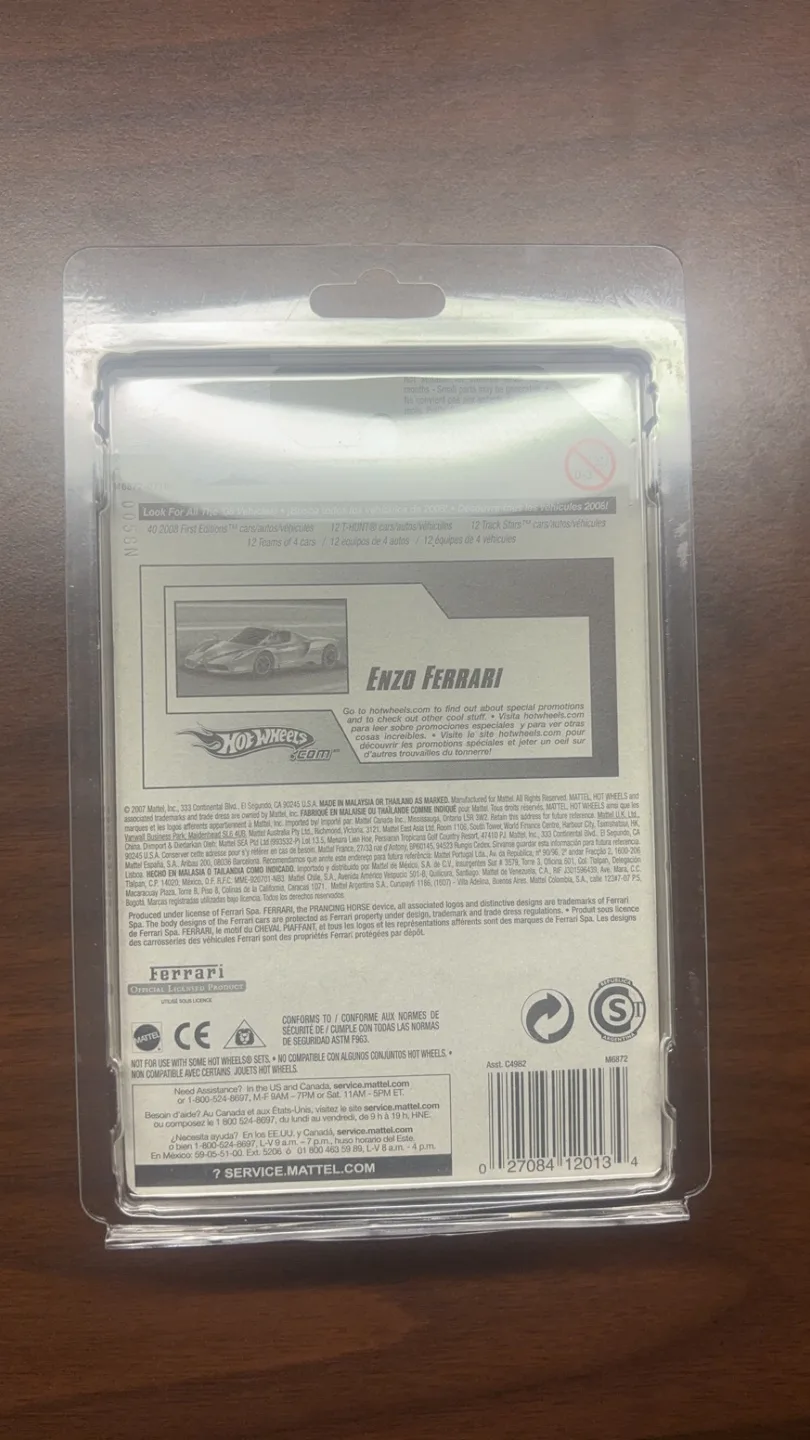 Hot Wheels 2008 Exotics Ferrari Enzo (Blue) image indicator(2)
