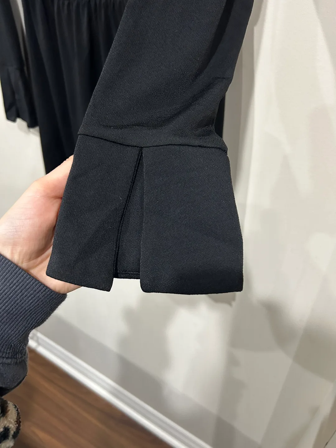 New mango wrap black mini dress size large image indicator(7)