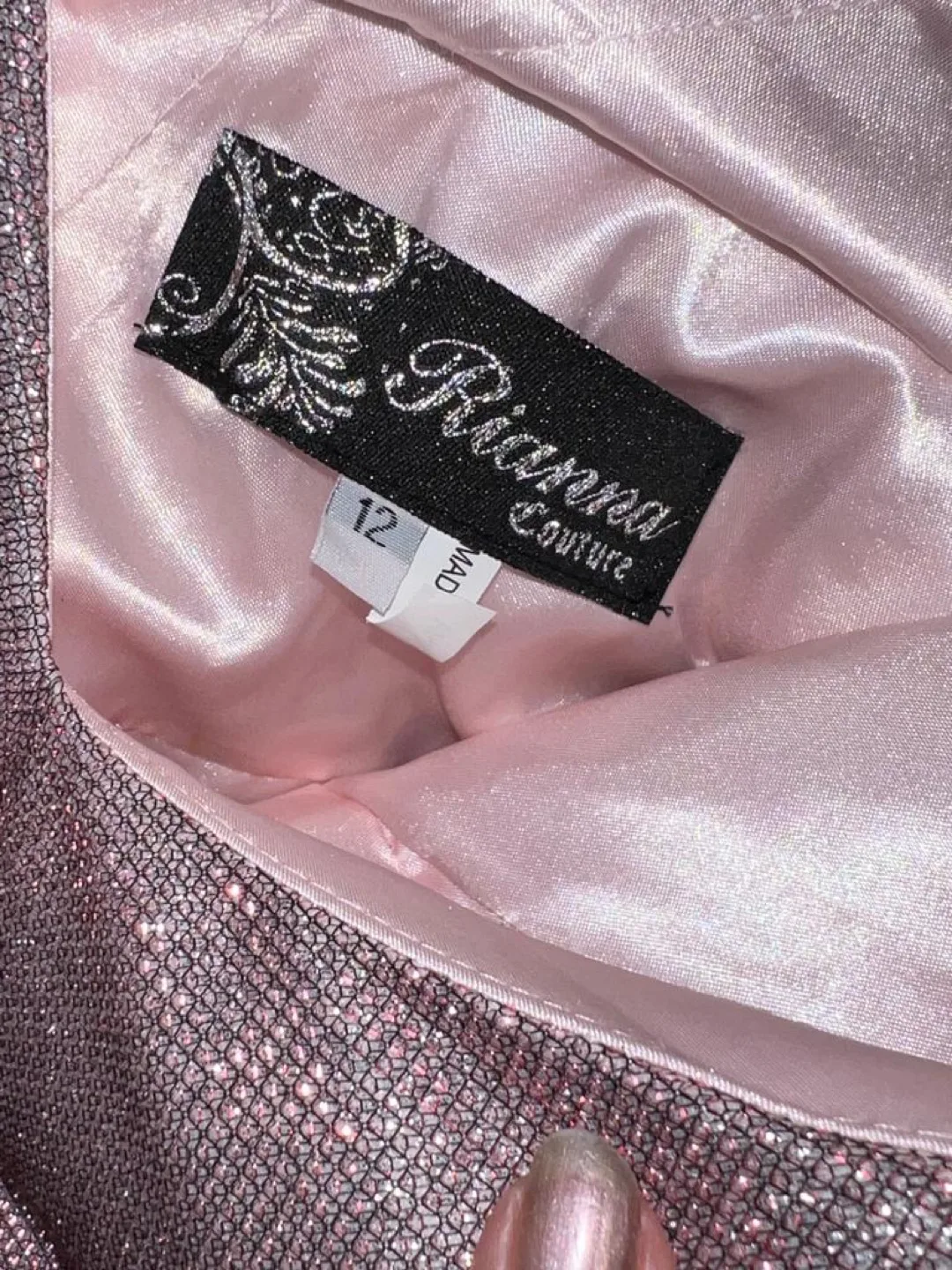 Riccianna Couture Glitter Formal Dress Size 12 image indicator(2)