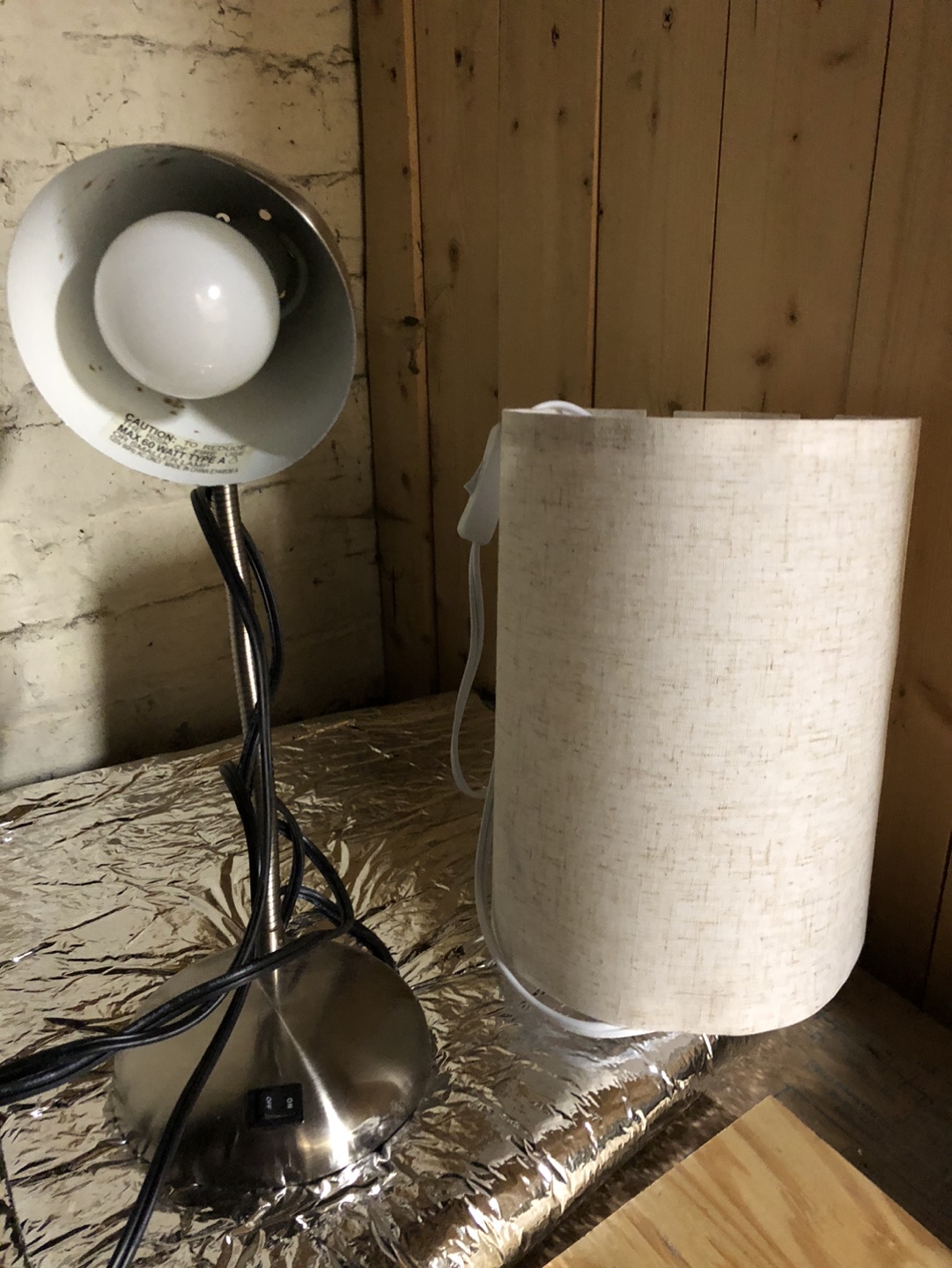 Desk lamp and wall sconces