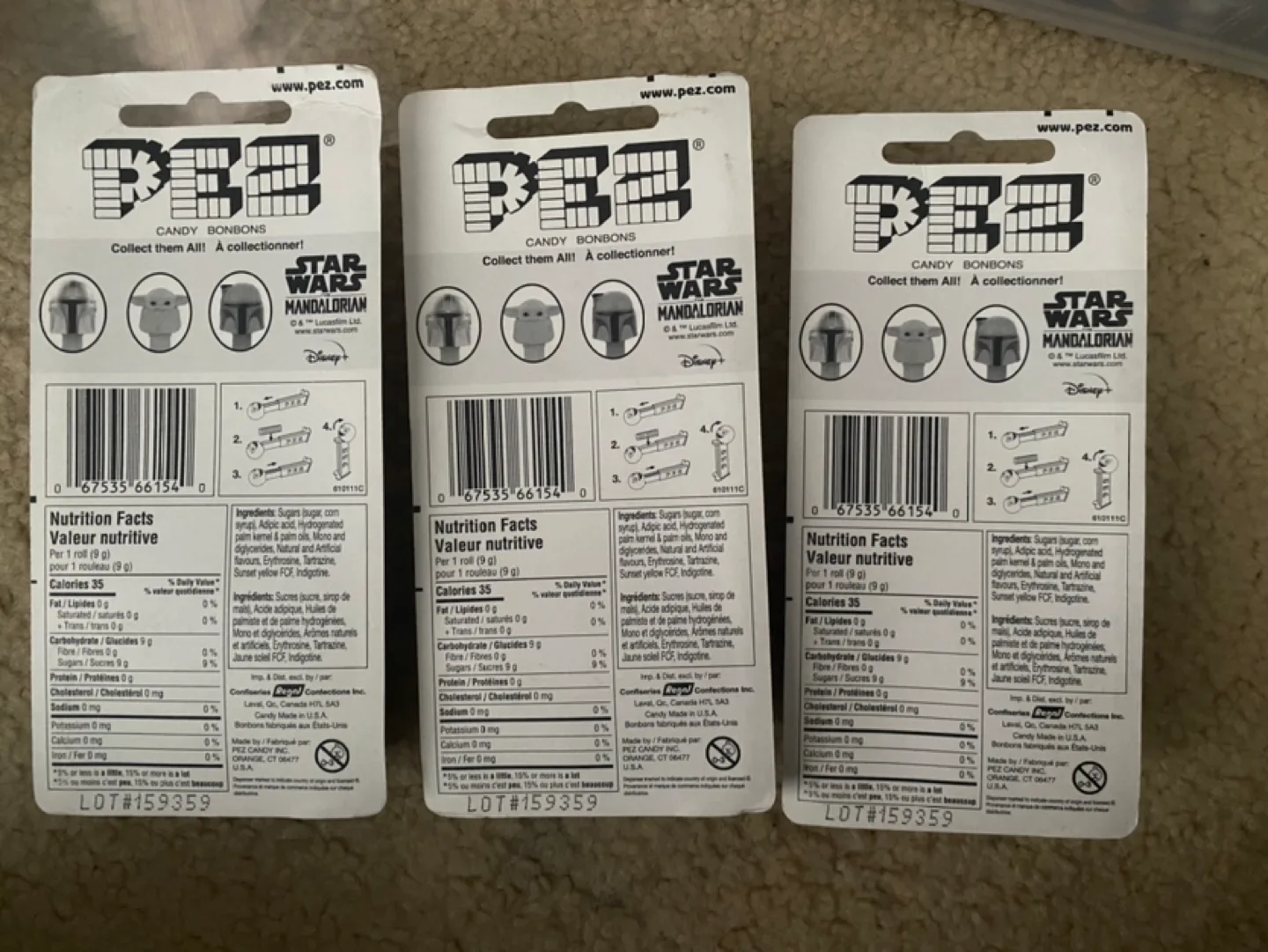 Three Star Wars Mandalorian PEZ Dispensers image indicator(2)
