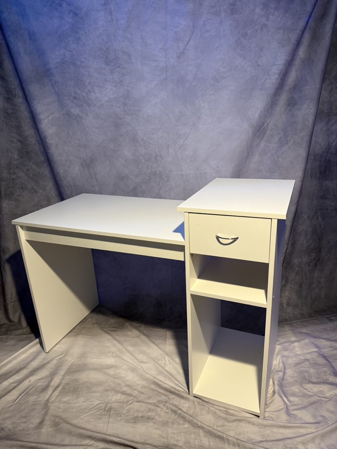 *Free Delivery* White Computer Desk with Drawer and Shelves - photo 3