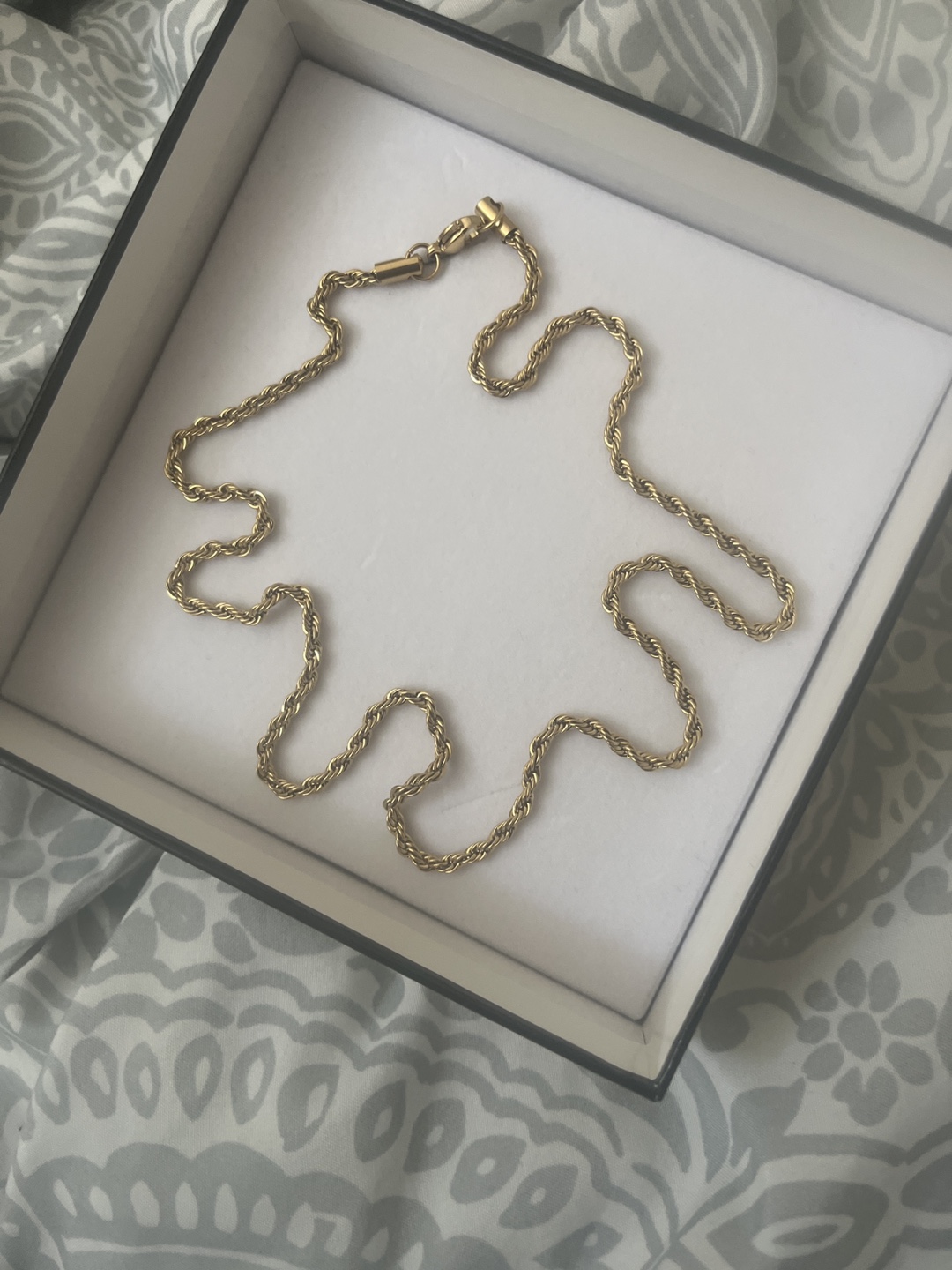 Gold Rope Chain Necklace