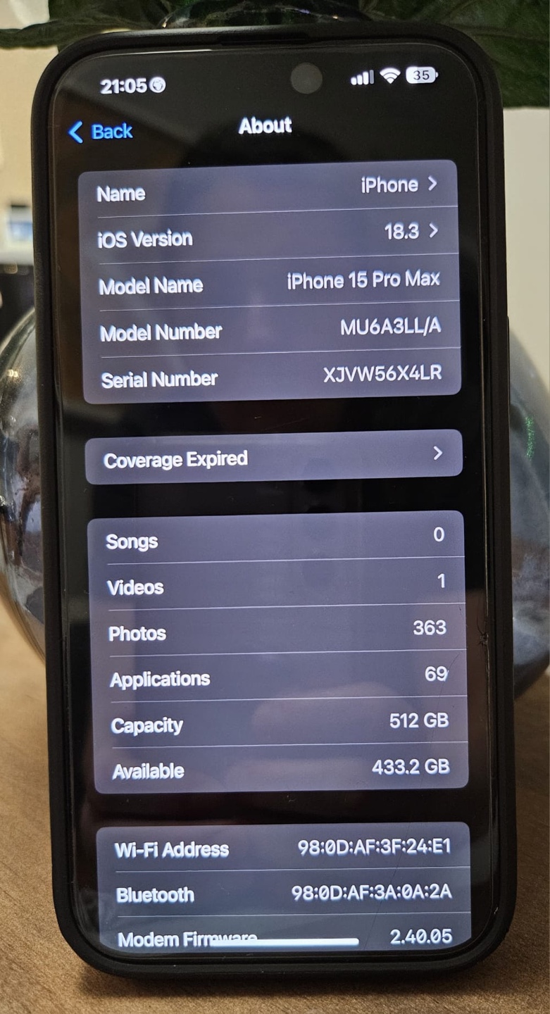 iPhone 15 Pro Max 512GB - Black