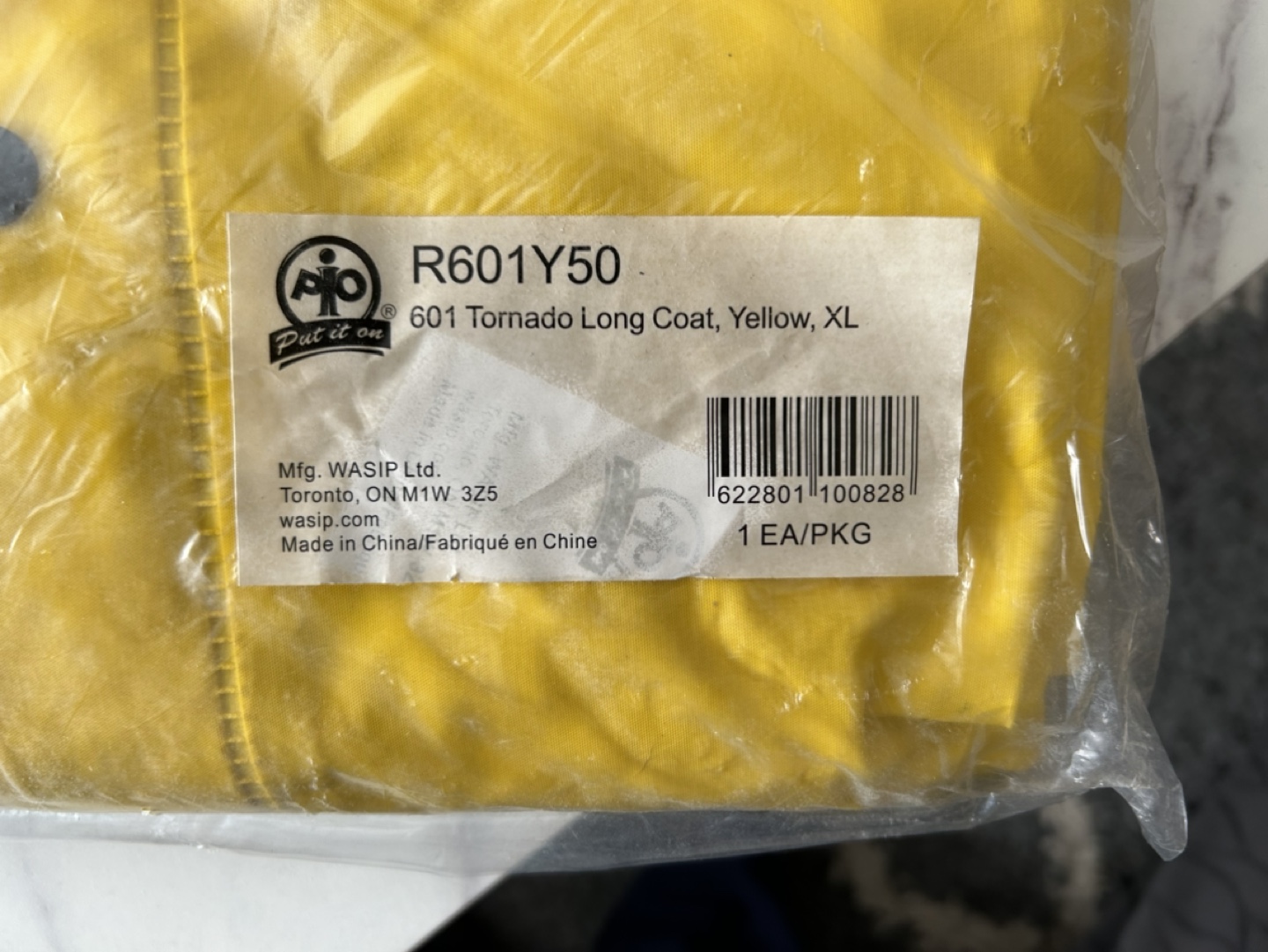 Wasip 401 Tornado Long Yellow Raincoat - Size XL - photo 2