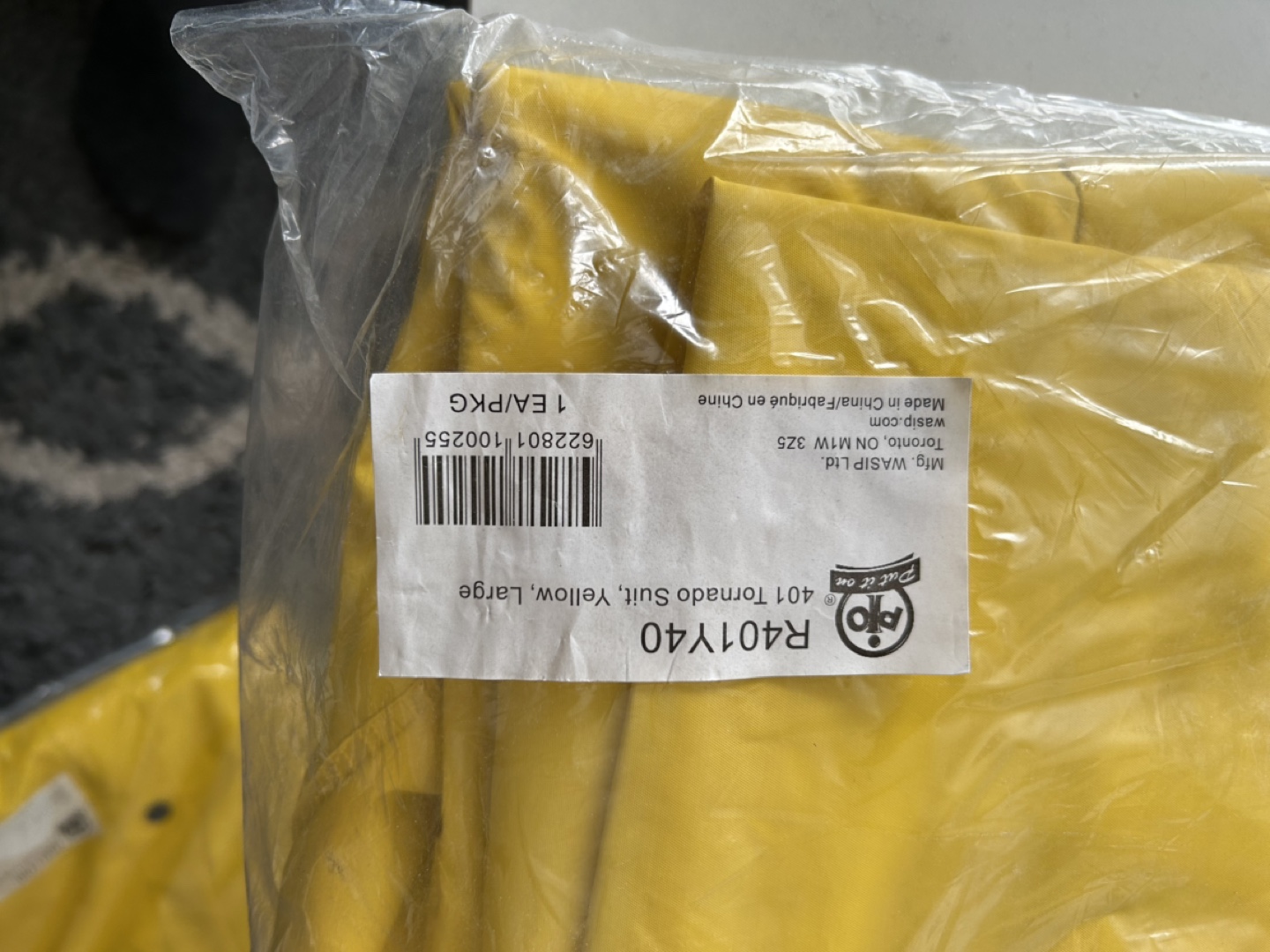 Wasip 401 Tornado Long Yellow Raincoat - Size XL - photo 3
