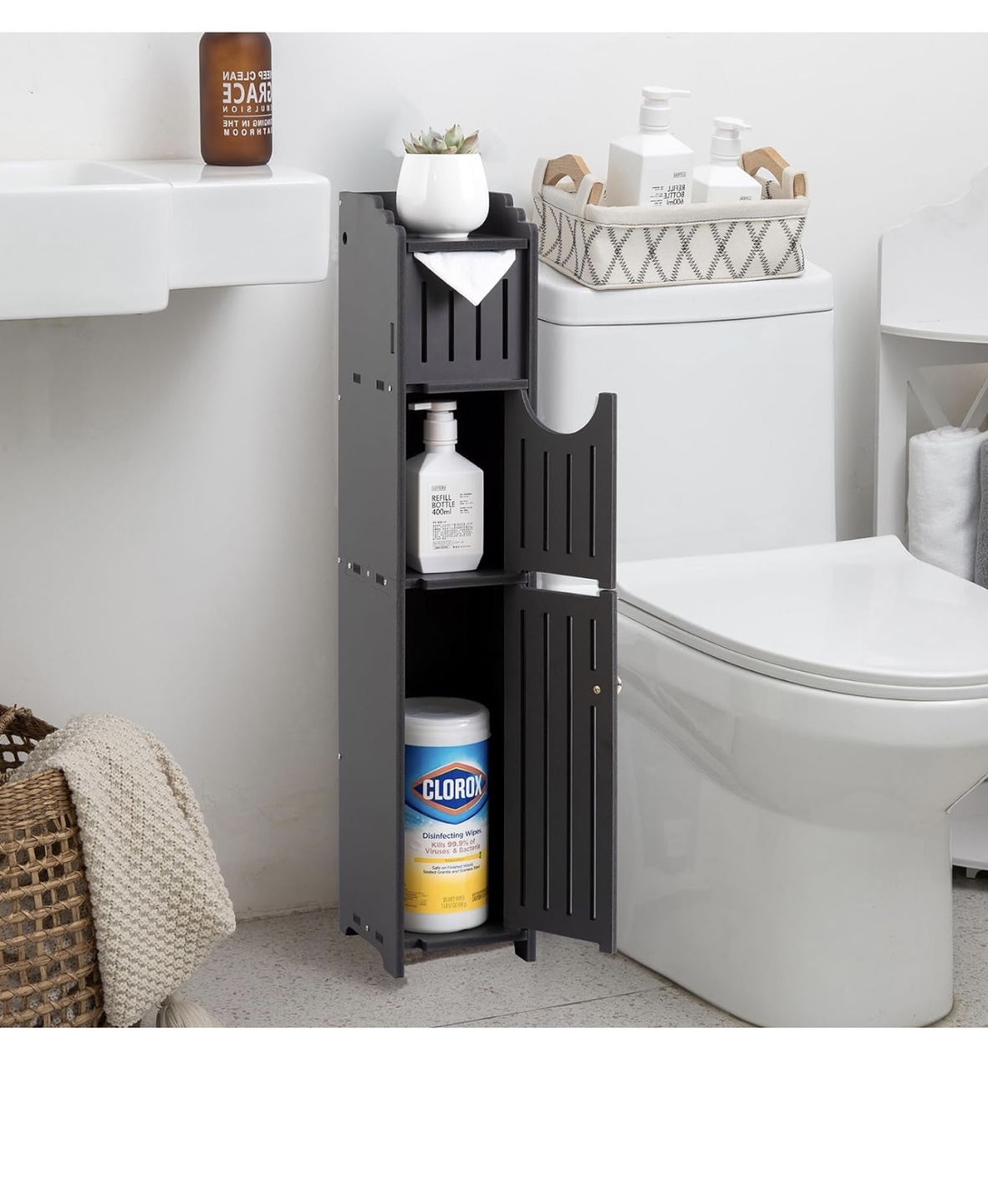 Slim Bathroom Storage Cabinet - photo 3