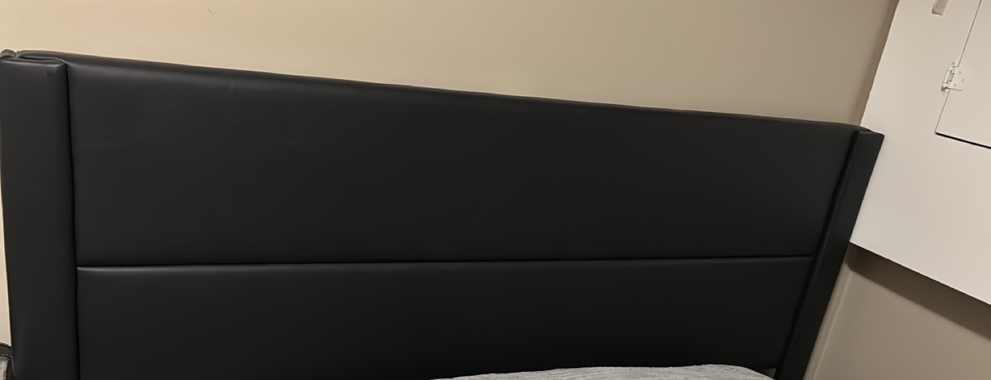Black Faux Leather Bed Frame