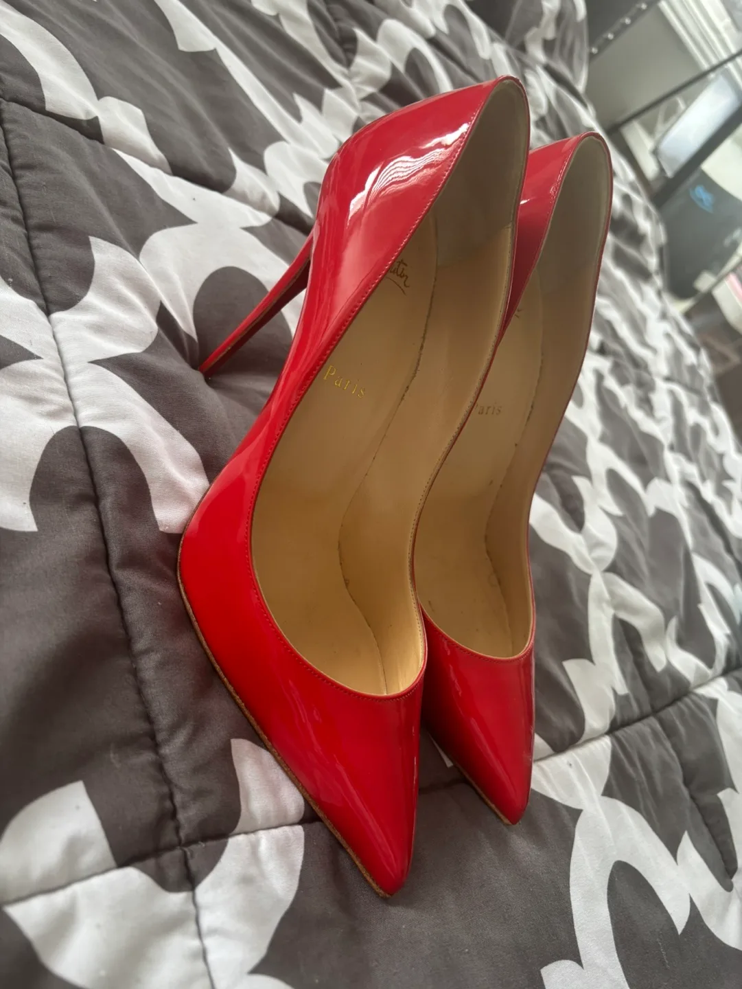 Christian Louboutin Red Patent Leather Heels thumbnail