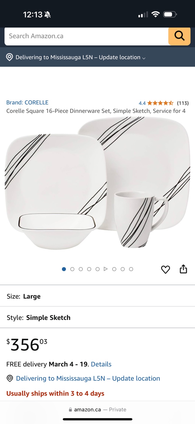 Corelle Simple Sketch 16-Piece Dinnerware Set - photo 3