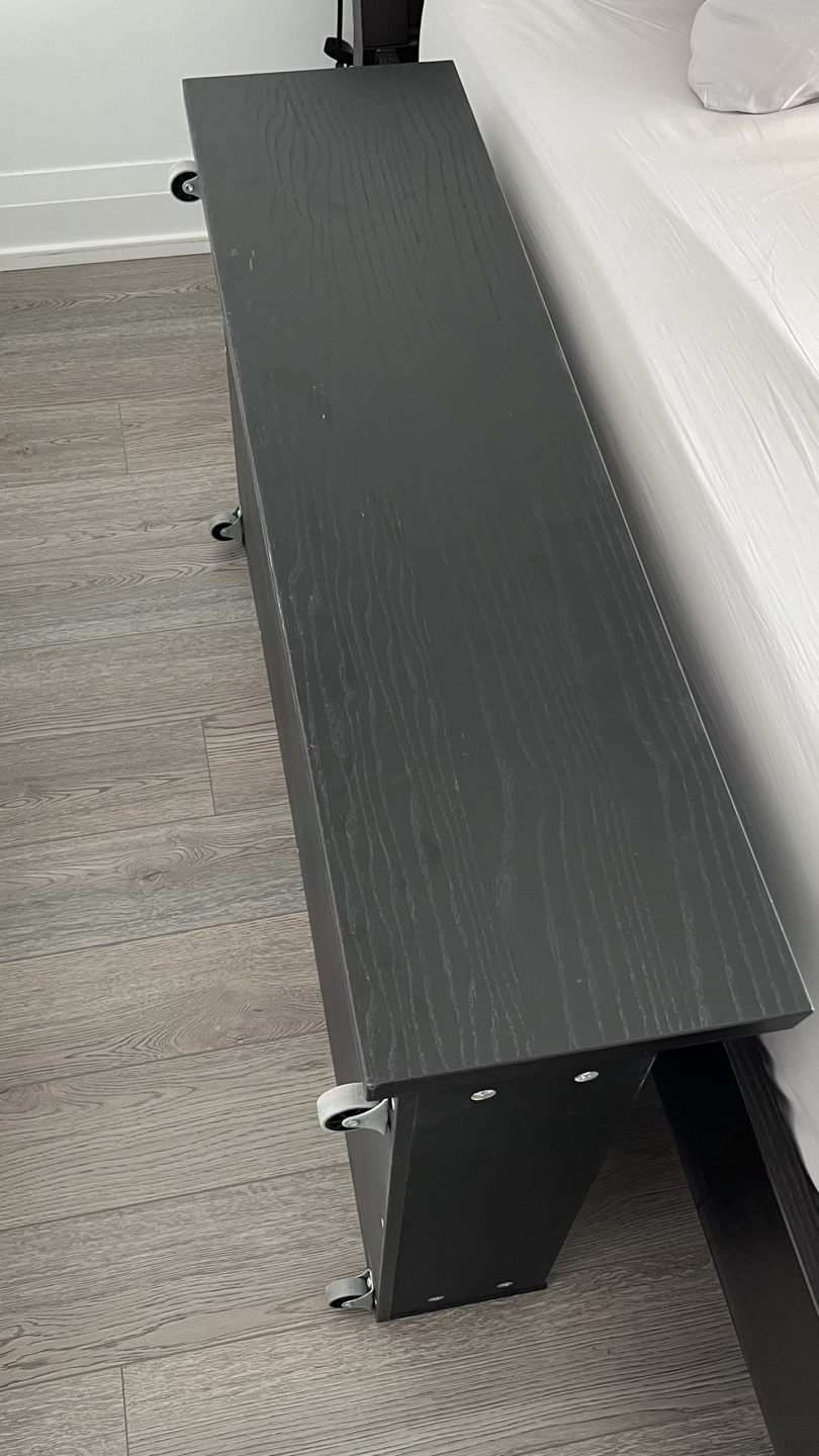 Black Under Bed Storage Drawer on Wheels - photo 2