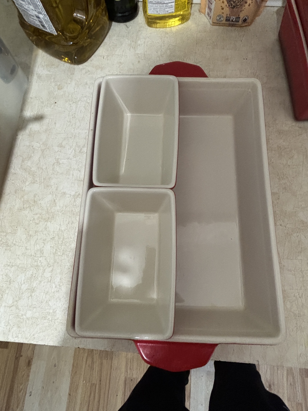 Red Ceramic Baking Dish Set - photo 5