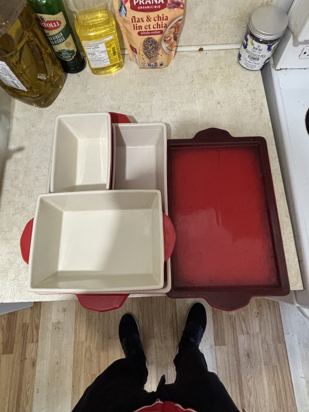 Red Ceramic Baking Dish Set