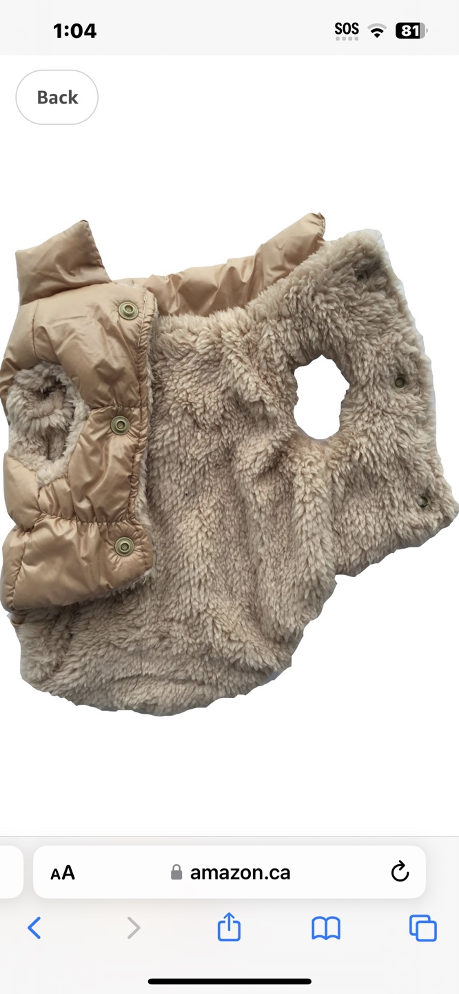 Adorable Dog Puffer Vest - Champagne - photo 4