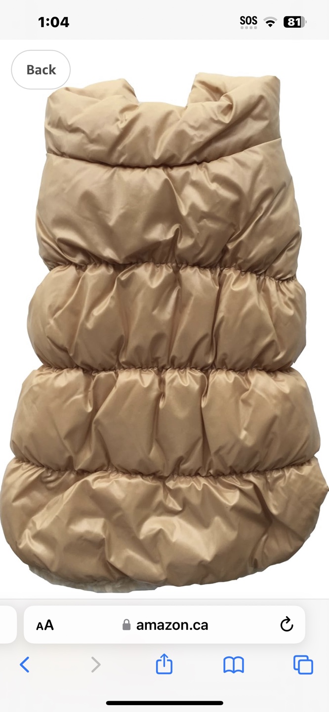 Adorable Dog Puffer Vest - Champagne - photo 3