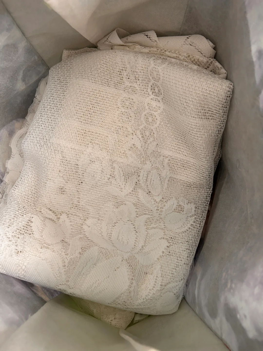 Elegant White Lace Door Curtain image indicator(3)