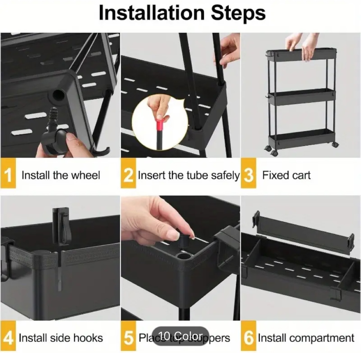 Over-the-Door Hanging Organizer & 3-Tier Rolling Cart - photo 2