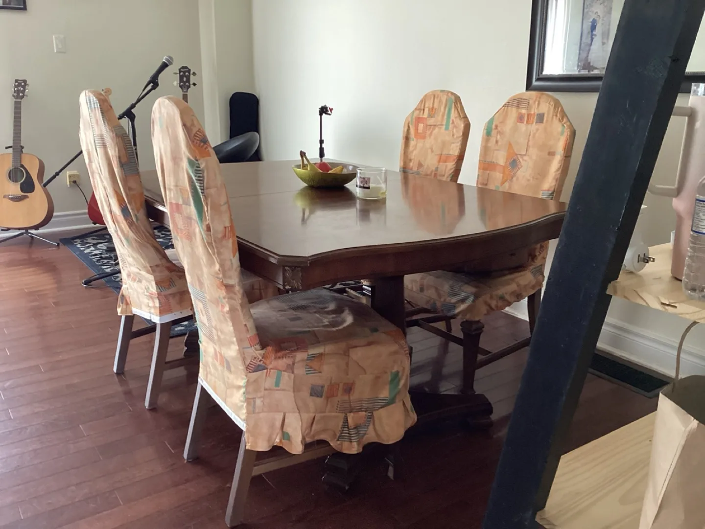 Vintage Wood Dining Table Set image indicator(5)