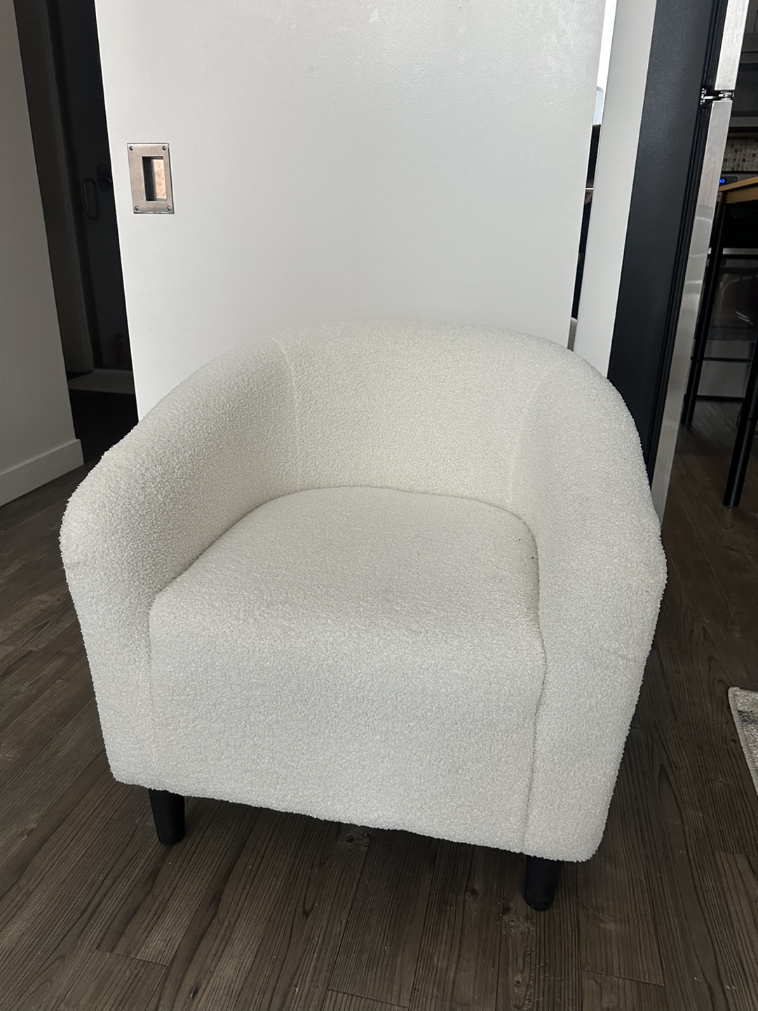 White Sherpa Accent Chair (Set of 2)