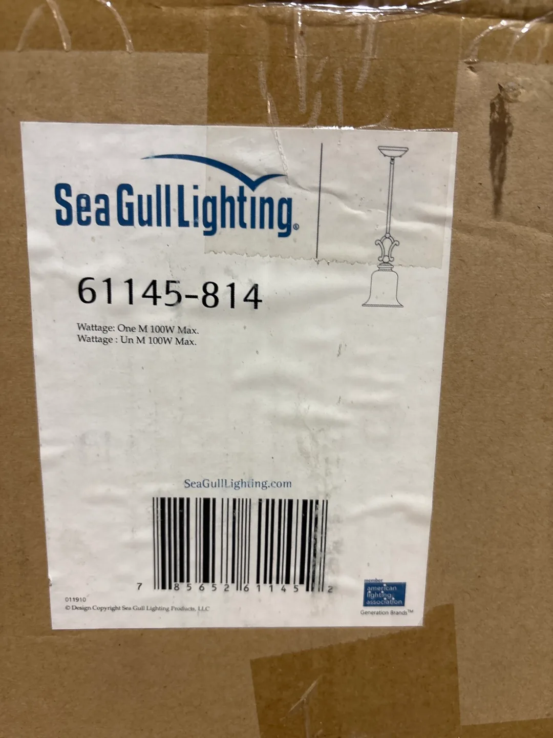 Sea Gull Lighting 61145-814 Acadia Mini Pendant, Misted Bronze image indicator(2)