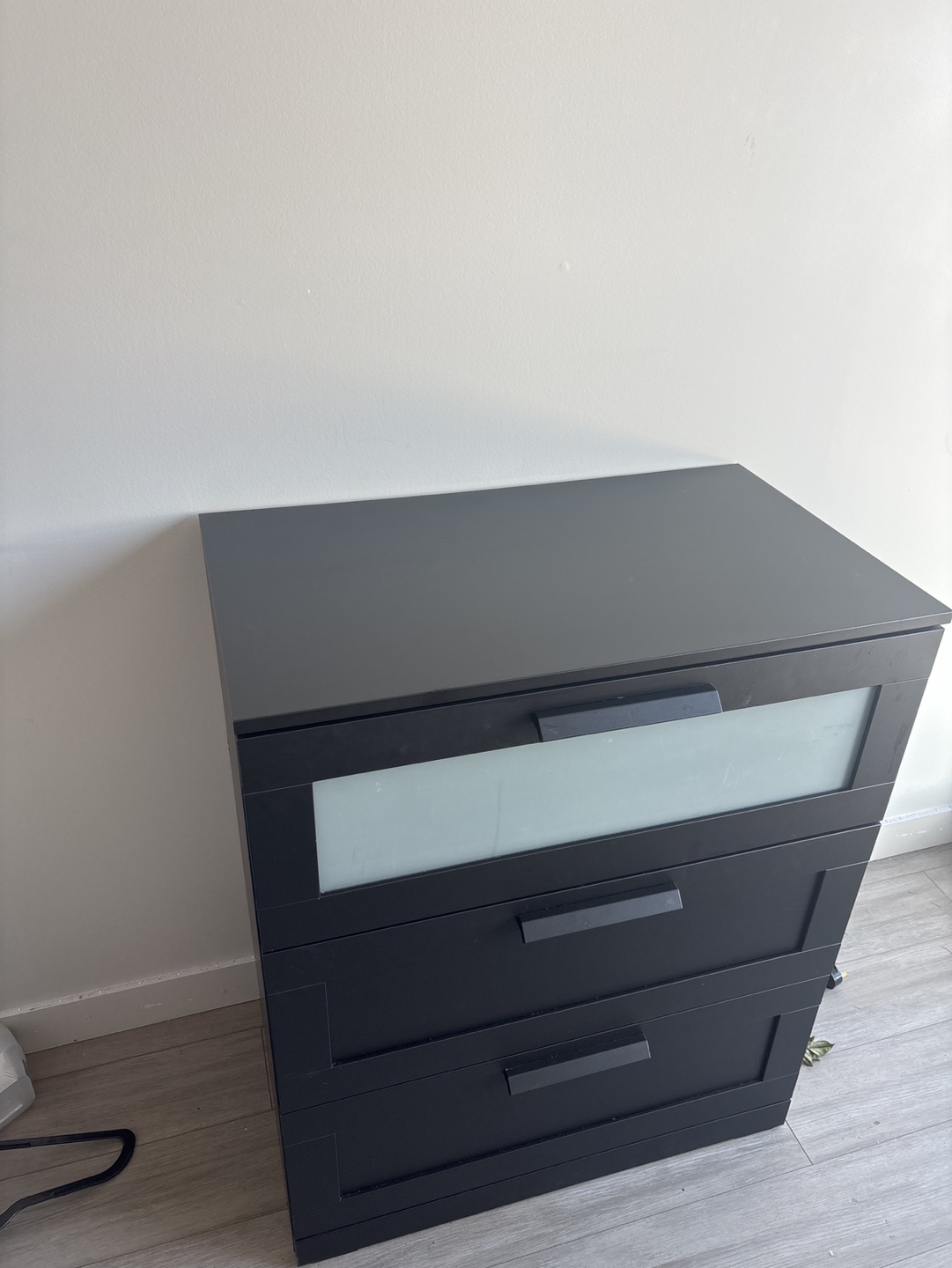 IKEA DRESSER MALM 3-Drawer Chest Black-Brown
