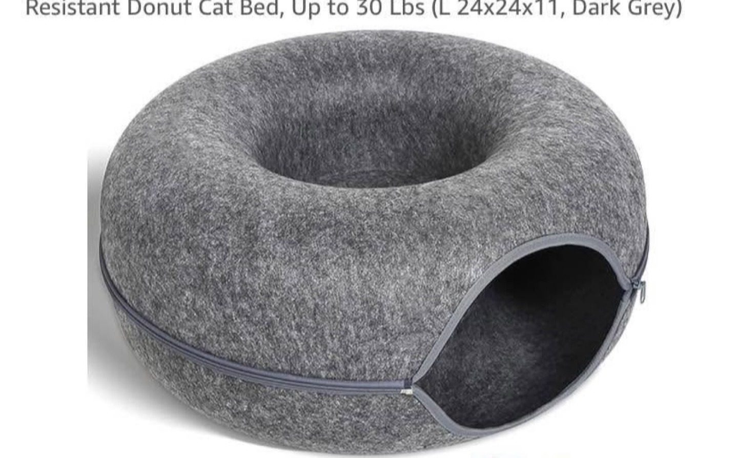Two Large Grey Donut Cat Beds - photo 3