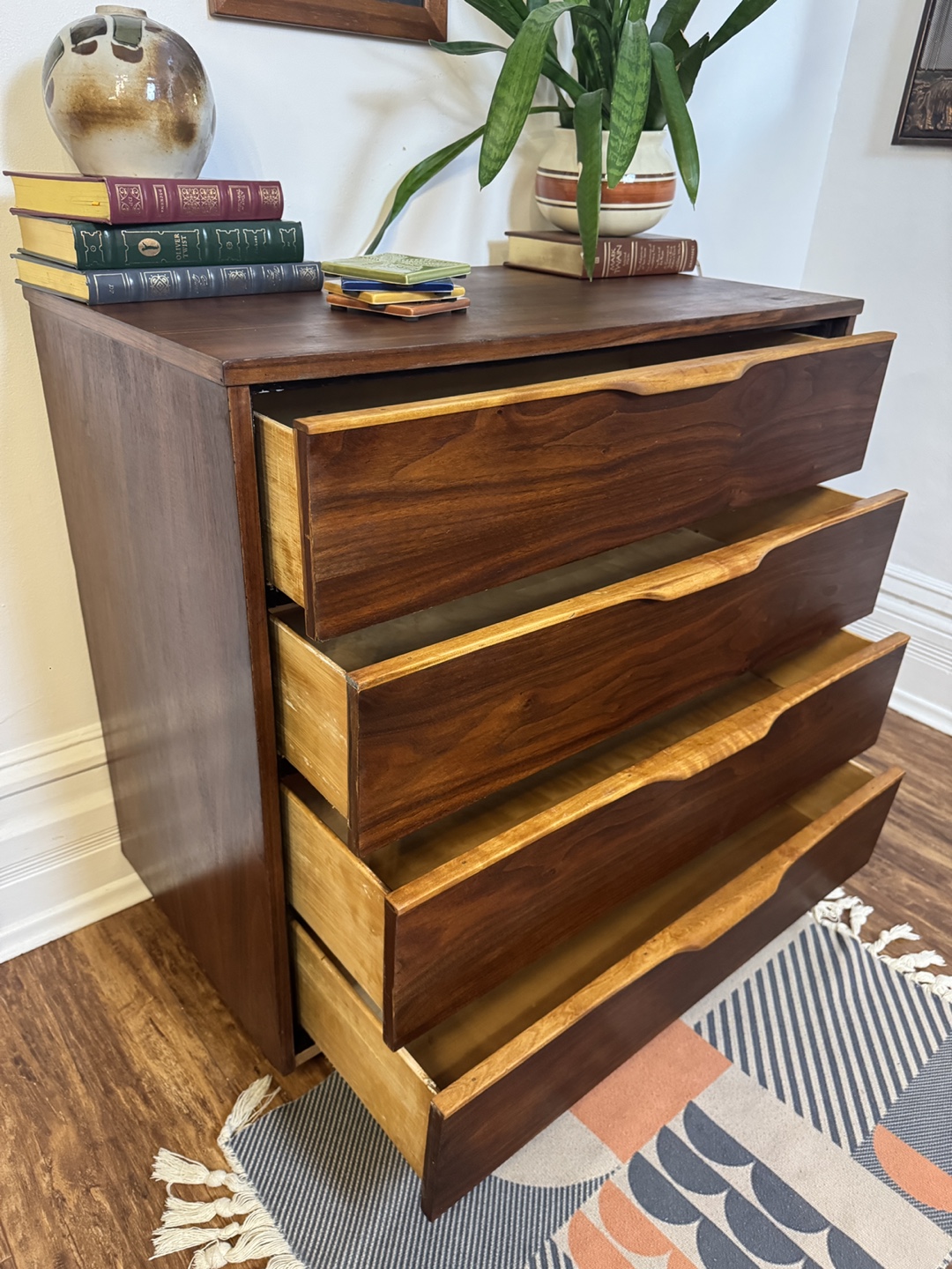 Mid-Century Modern Four-Drawer Dresser - photo 2