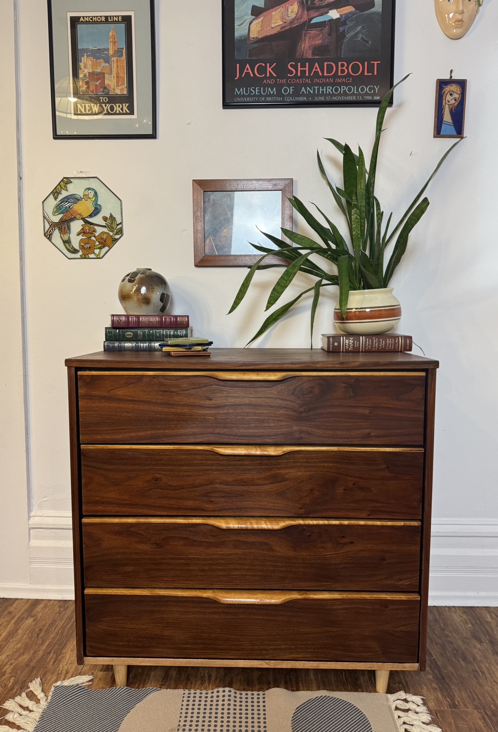 Mid-Century Modern Four-Drawer Dresser