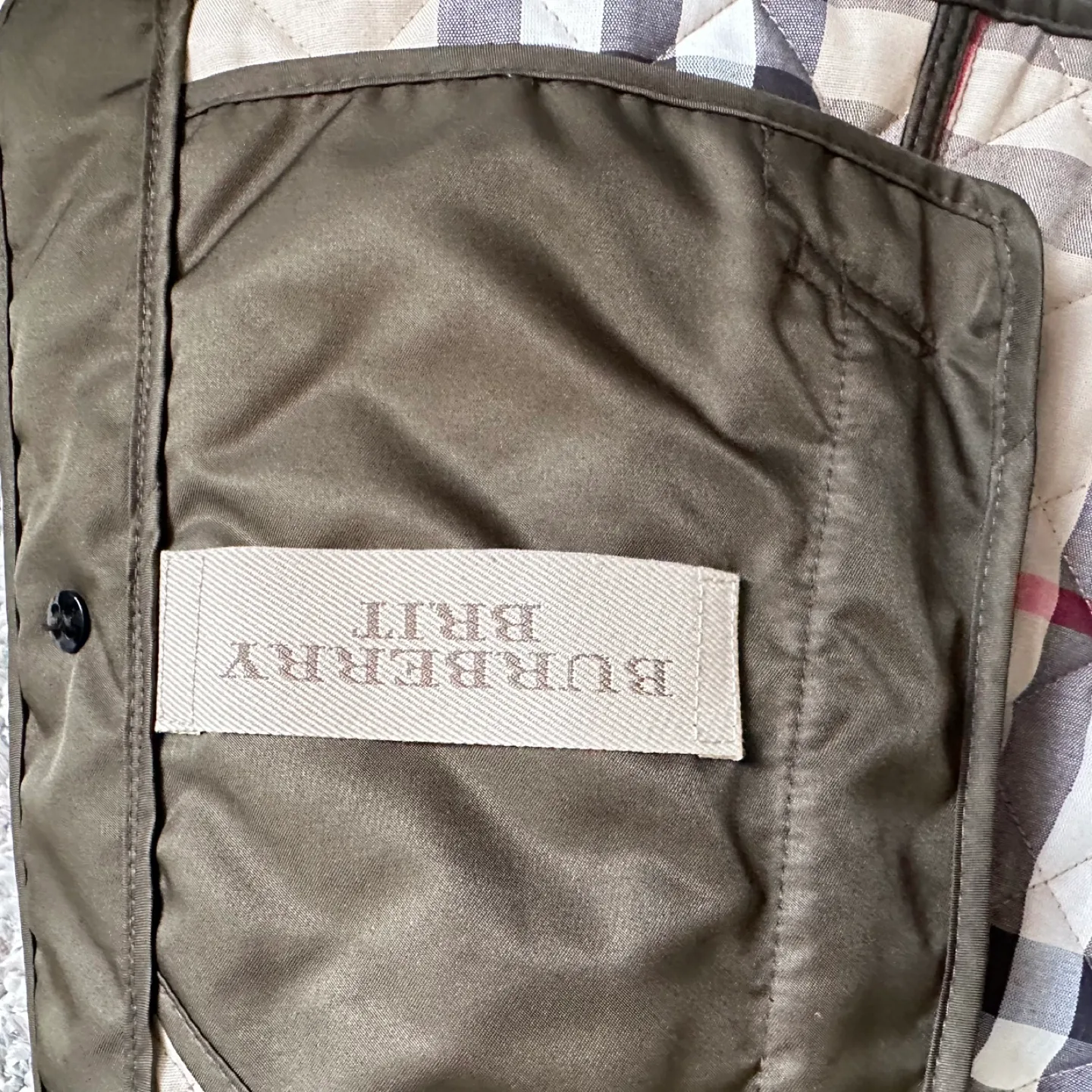 Burberry Brit Quilted Jacket - Olive Green XS image indicator(7)
