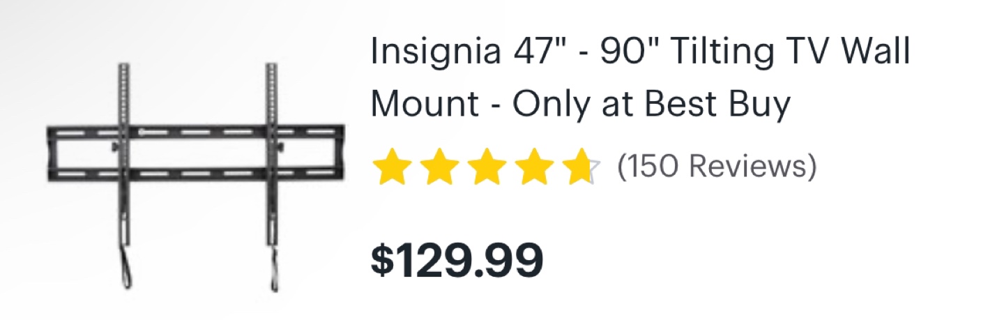 Insignia 47" - 90" Tilting TV Wall Mount - photo 4