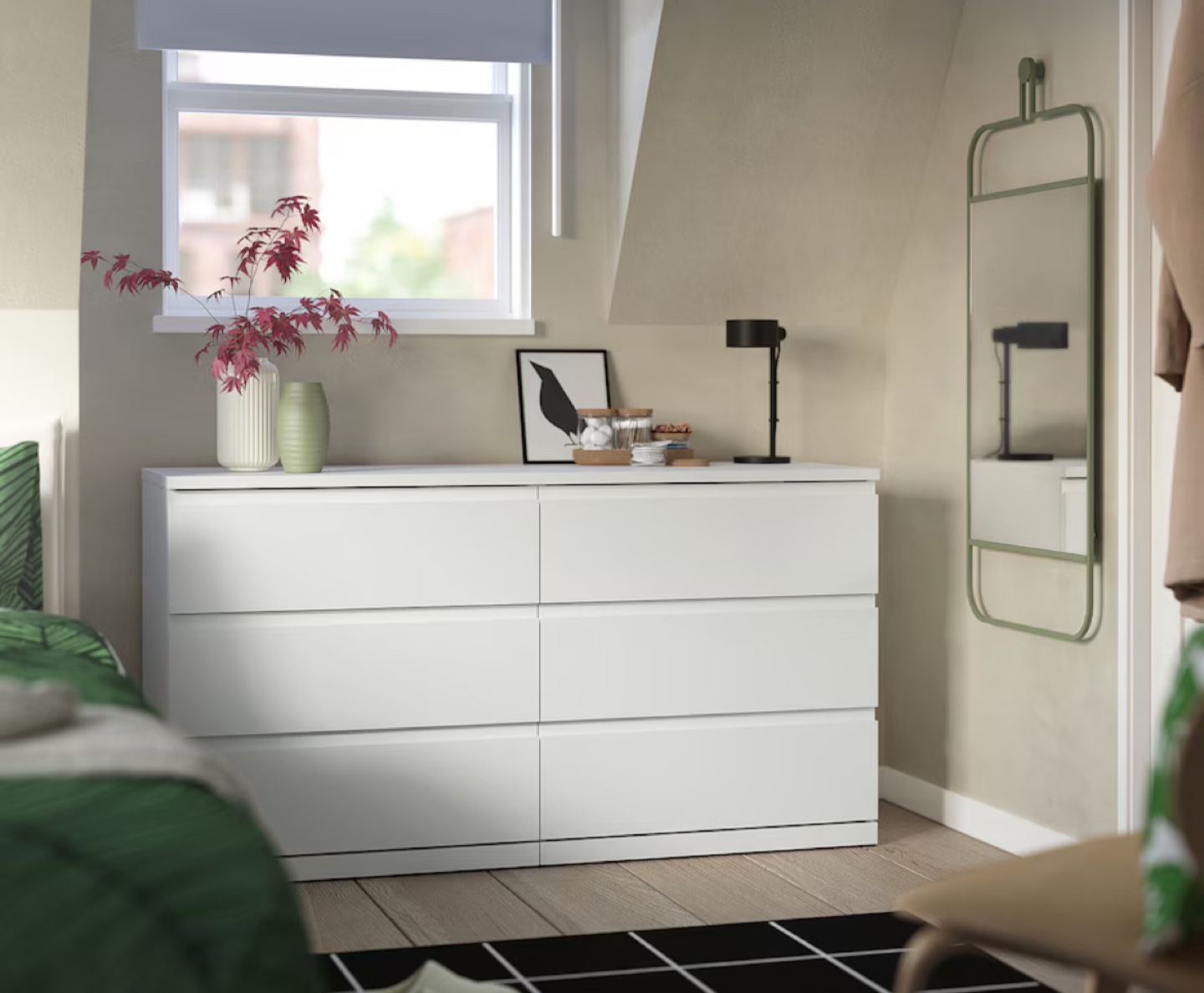 IKEA MALM 6-drawer dresser, white