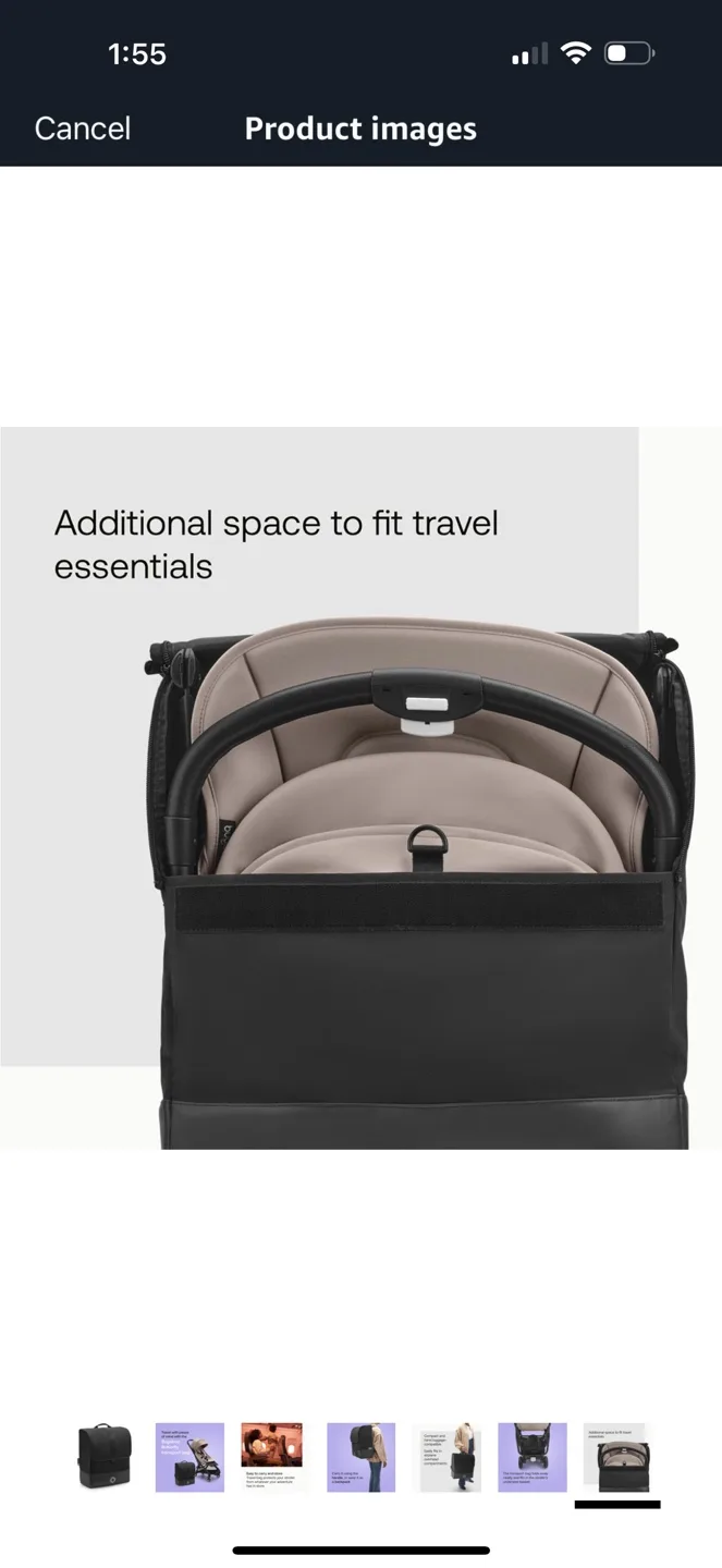 Bugaboo Butterfly Stroller Transport Bag - Black image indicator(6)