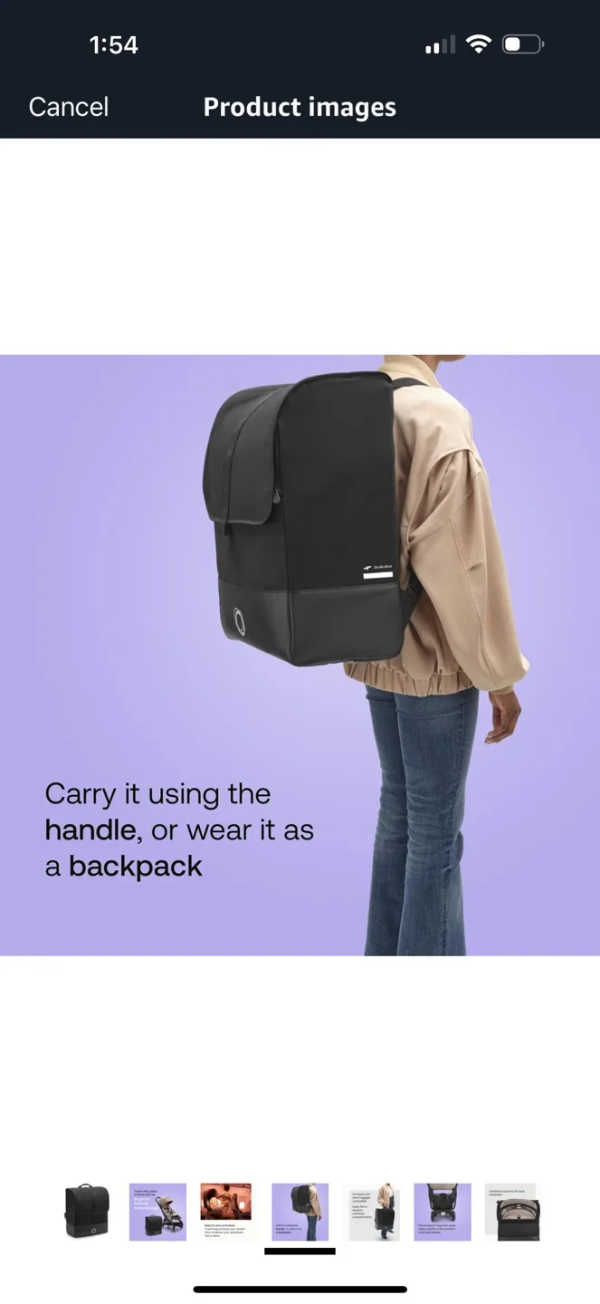 Bugaboo Butterfly Stroller Transport Bag - Black image indicator(4)