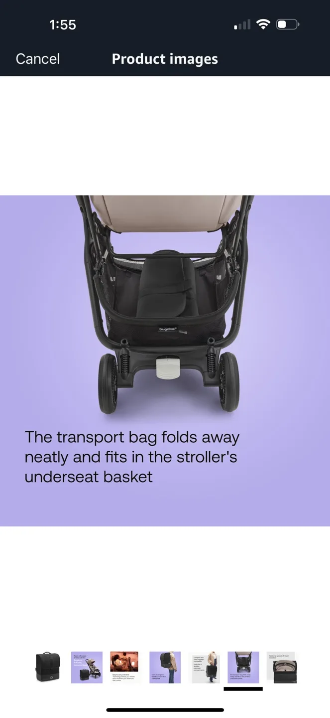 Bugaboo Butterfly Stroller Transport Bag - Black image indicator(5)