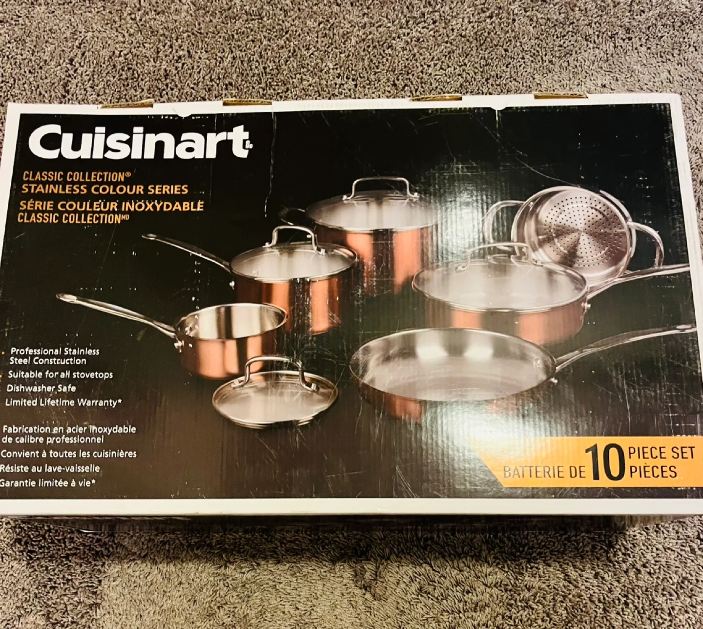 Cuisinart Classic 10-Piece Stainless Steel Cookware Set thumbnail